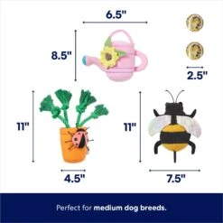 Frisco Spring Plush & Rope Variety Pack Squeaky Dog Toy -Frisco 541526 PT1. AC SS1800 V1672780517