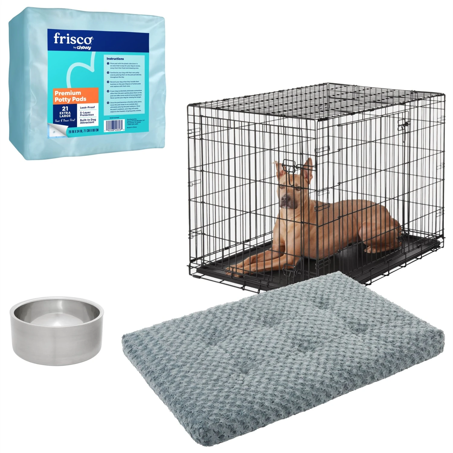 Frisco Swirl Dog Crate Mat + 3 Items 3 Frisco Swirl Dog Crate Mat + 3 Items