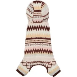 Frisco Fairisle Cozy Plush Fleece Dog & Cat PJs, Cream -Frisco 719006 PT4. AC SS1800 V1692720278