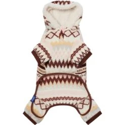 Frisco Fairisle Cozy Plush Fleece Dog & Cat PJs, Cream -Frisco 719006 PT5. AC SS1800 V1692720254
