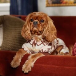 Frisco Fairisle Cozy Plush Fleece Dog & Cat PJs, Cream -Frisco 719006 PT7. AC SS1800 V1692376367