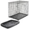 Frisco Heavy Duty Single Door Wire Dog Crate & MidWest Quiet Time Fleece Dog Crate Mat -Frisco 933510 MAIN. AC SS1800 V1692303238