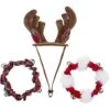 Frisco Jingle Bells Dog & Cat Holiday Collar With Bells, 1 Count & Frisco Holiday Antler Headband & Bell Collar Dog & Cat Costume -Frisco 986294 MAIN. AC SS1800 V1698258174